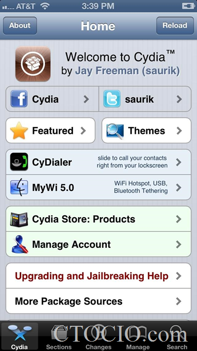 iphone5 越狱 截图 cydia