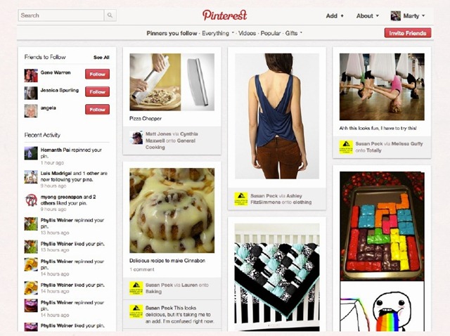 pinterest page