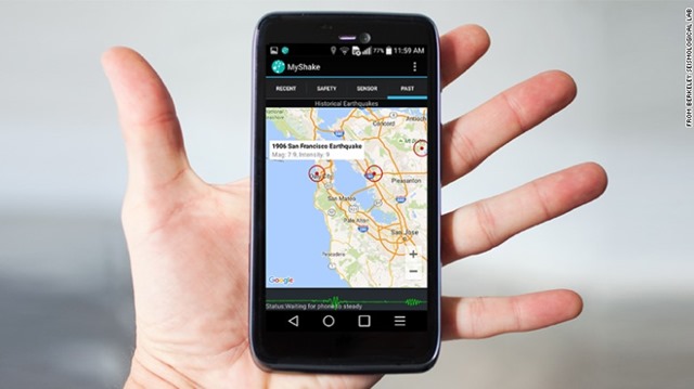 myshake地震预报APP